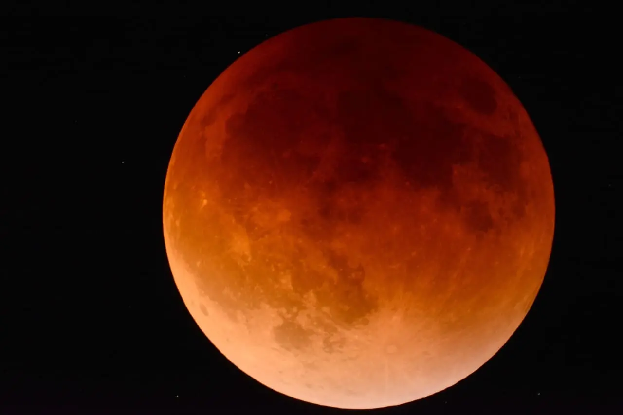 Eclipse Lunar Penumbral Observando o Fenômeno Celestial