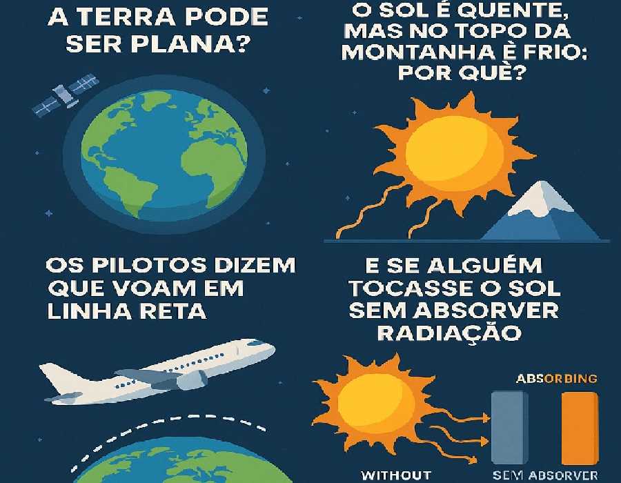 Terra Plana, Sol Quente e Frio nas Alturas